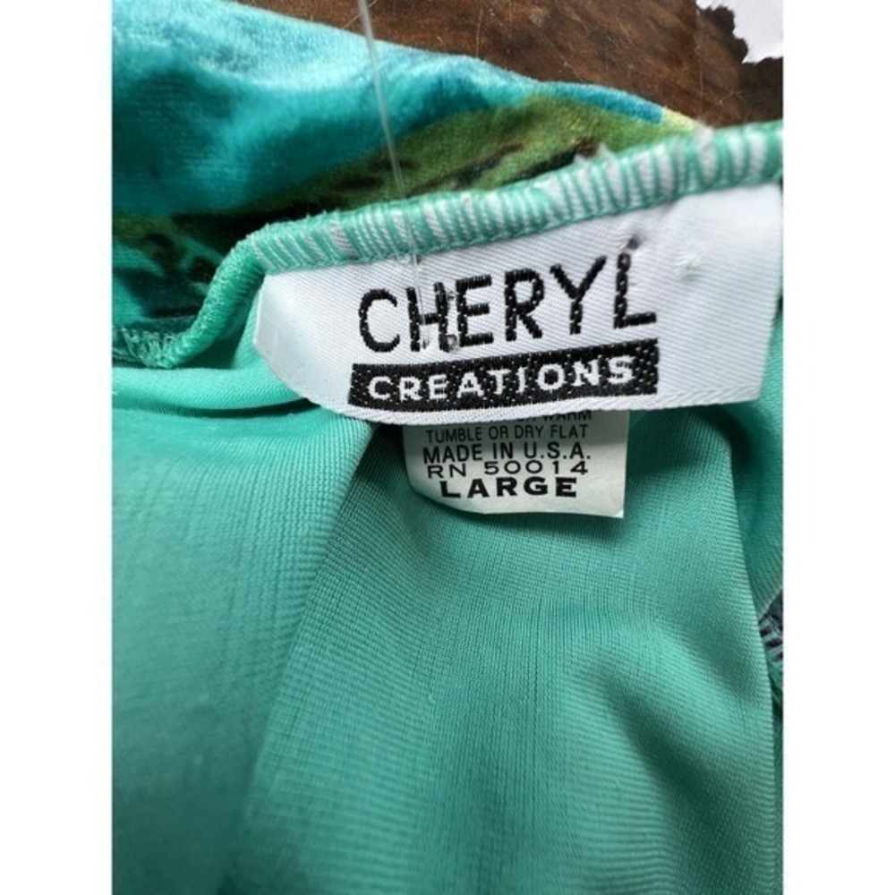 Y2k velvet Cheryl Creations Vintage 90s Italian Renaissance Art Zip Up Top Large - Picture 4 of 8